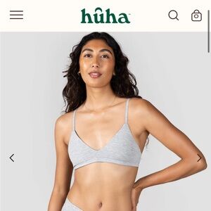 NWT huha Mineral Triangle Bra in Grey